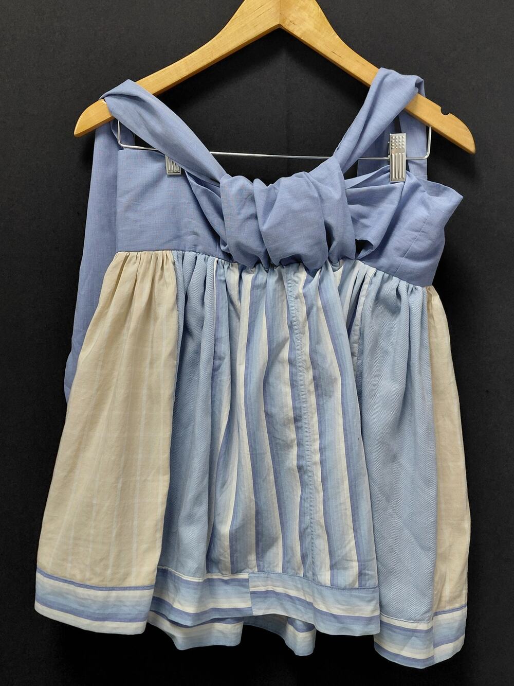 Liz Alig Recycled Fabric Top Blue Solid Sleeveless Size M